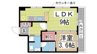 甲南第3六甲ハイム【3階】の間取り