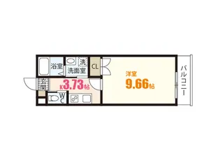 M・テラス上安A棟【3階】の間取り