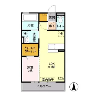 カリンビュー足利【3階】の間取り