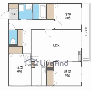 ZABO HILLS TOYOHIRA WEST【5階】の間取り