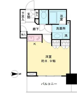 ライオンズタワー府中【28階】の間取り