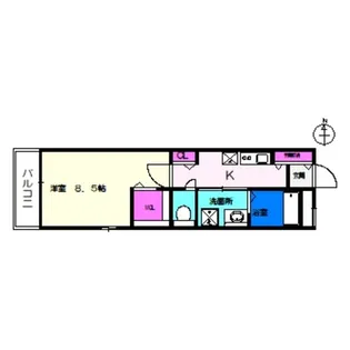 ディオコーポ北花田EAST【2階】の間取り