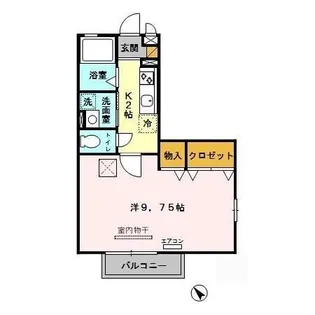リビングタウン三橋【1階】の間取り
