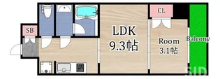 ウエリスアーバン守口【4階】の間取り