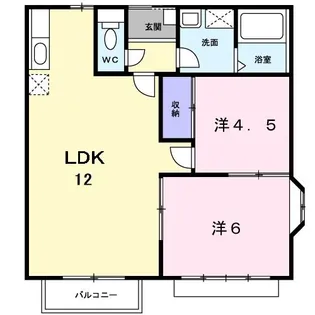 サニーコーポ 1【1階】の間取り