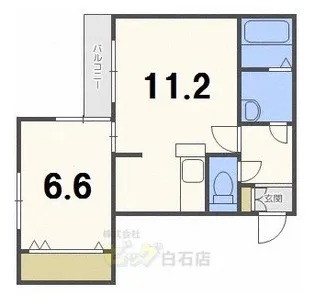 ウイングッド月寒中央【2階】の間取り
