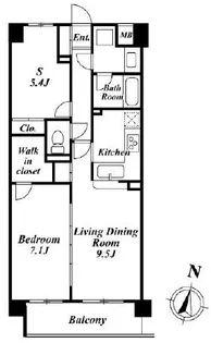 プレミアノッツェ祐天寺【4階】の間取り