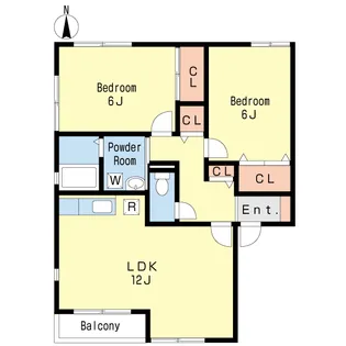 クラージュII【2階】の間取り