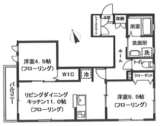 シーダウエスト【3階】の間取り