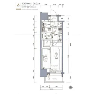 エステムコート名古屋新栄VI アートテラス【9階】の間取り