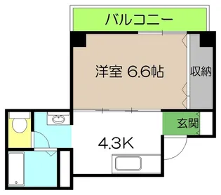 コーポハリマヤI【4階】の間取り