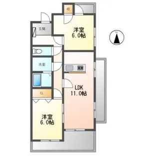 メゾン深山【4階】の間取り