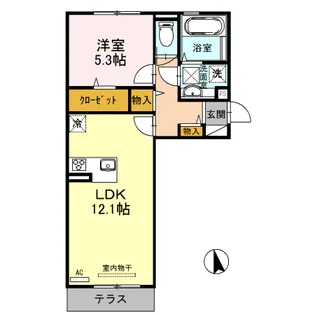 エレンシア【1階】の間取り
