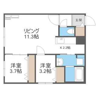 Ciel Serein円山 (シエルスラン円山)【2階】の間取り