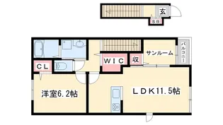 プロスペリテIV A棟【2階】の間取り