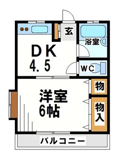 コーポミハル【電気通信大学受験生事前予約可能物件】【1階】の間取り