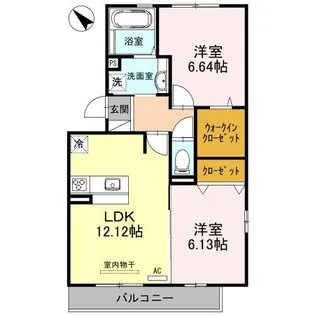 シャンピアコート【1階】の間取り