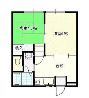 レヴール綾田【1階】の間取り