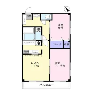 シティパレス【3階】の間取り