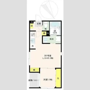 Malva高砂【3階】の間取り