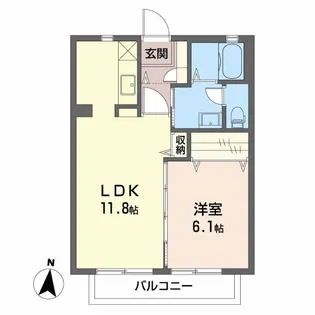シャンドメール【2階】の間取り