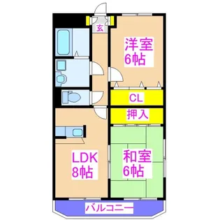 サンシティ赤池【5階】の間取り
