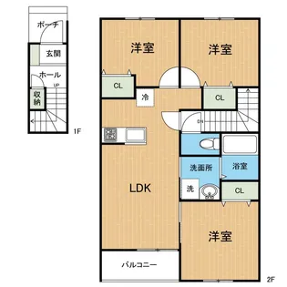 ストーリア小山I【2階】の間取り