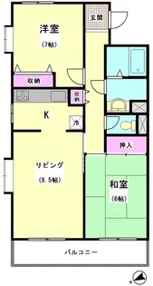 エバーグリーンコート【3階】の間取り
