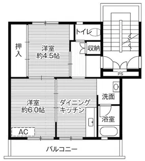 ビレッジハウス烏山1号棟【5階】の間取り