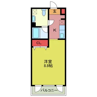 コモド若葉【4階】の間取り