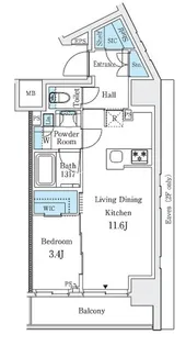 プライマル御茶ノ水【11階】の間取り