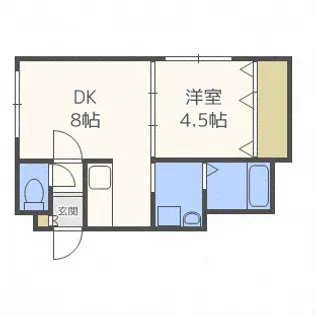 ブランノワールNord【5階】の間取り