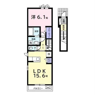 ウイステリアII【2階】の間取り