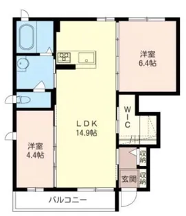 ウエストヒル【1階】の間取り