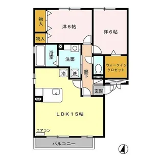 ウィスタリアC【2階】の間取り