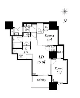 DEUX TOURS CANAL&SPA WEST【28階】の間取り