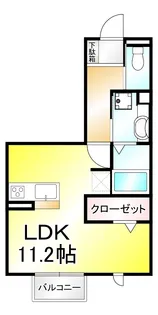 レジデンスフラワーII【1階】の間取り