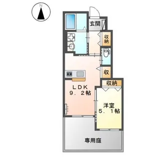 カレラB【1階】の間取り