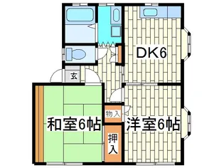 サニーハイツ日暮I【1階】の間取り