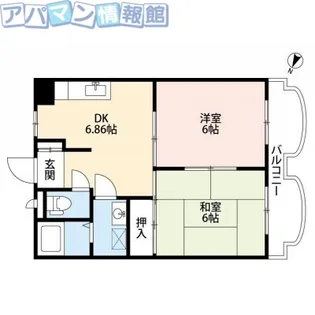 BワールドII【3階】の間取り