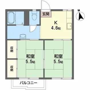 フレグランス黒松【2階】の間取り