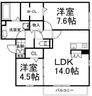 este centelleo hide【1階】の間取り