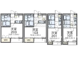 レオネクストリバー KII【1階】の間取り