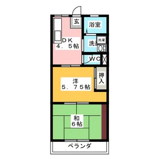 林ハイツ(103~107.203~207)【2階】の間取り