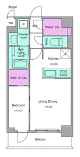 KDXレジデンス上石神井II【8階】の間取り