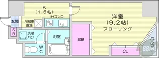 CANVASSすすきの【4階】の間取り