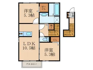 セジュール柏G棟【2階】の間取り