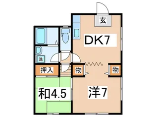 第1秦ハイツ【2階】の間取り