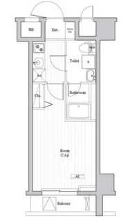 エルグランジュテ新宿【8階】の間取り