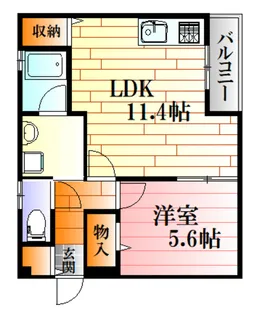 戸坂FLATS【1階】の間取り